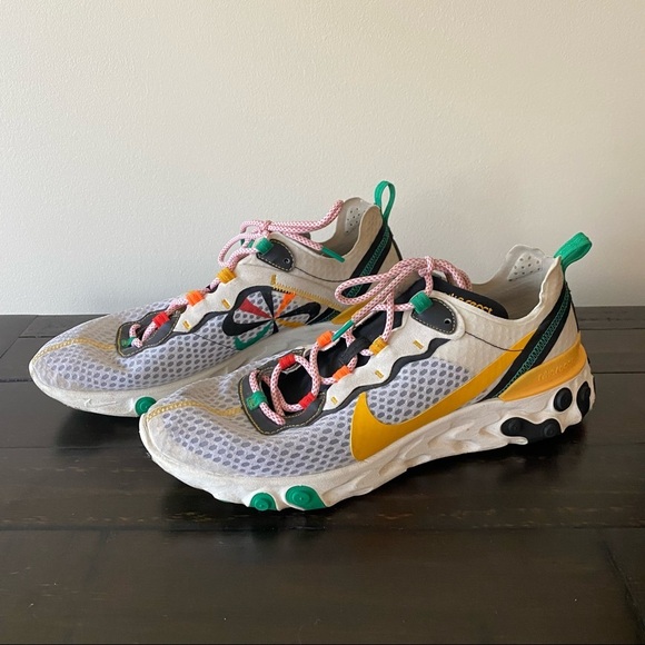 Nike React Element 55 Sunburst Pinwheel Multicolor Size 12 - Picture 2 of 11